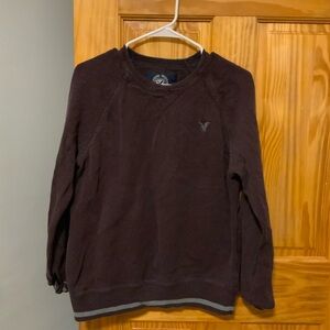Vintage American Eagle Men's Dark Brown Sweater